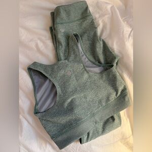 Zella Girls Set Activewear Light Green Sports Bra & Leggings Medium 8/10